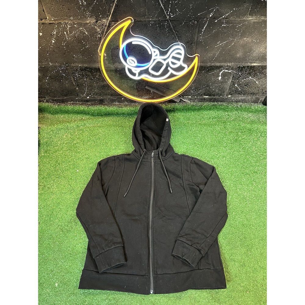 FIGS All Good in the Hood Black Full Zip Hoodie Sweatshirt‎ Women LG